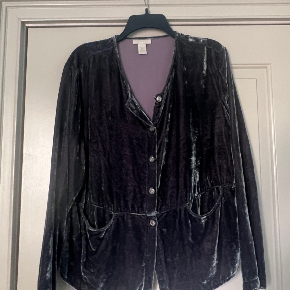 J. Jill Purple Button Down Shirt